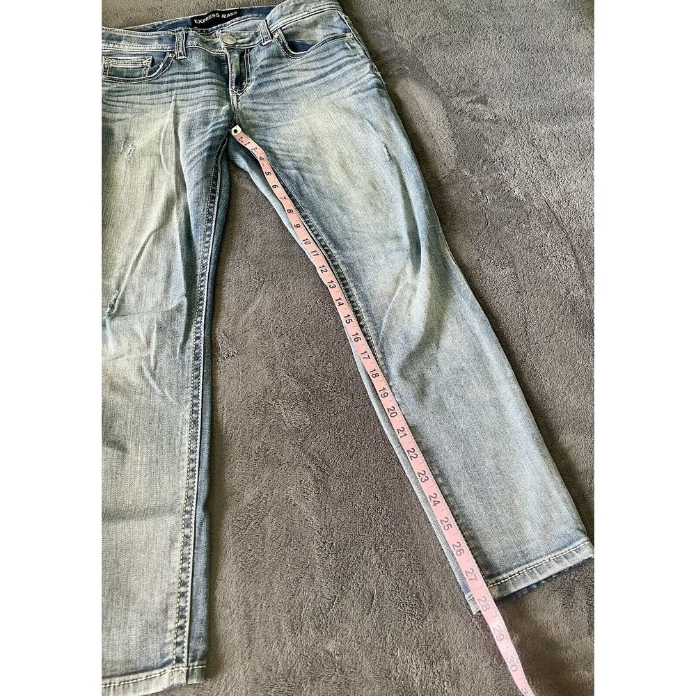 Express Low Stretch Denim Blue Jean Jegging Size 4S Lightly Worn - Picture 5 of 6